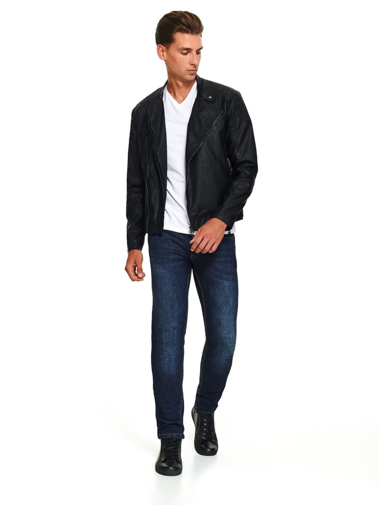 Kurtka typu ramoneska z ekologicznej skóry