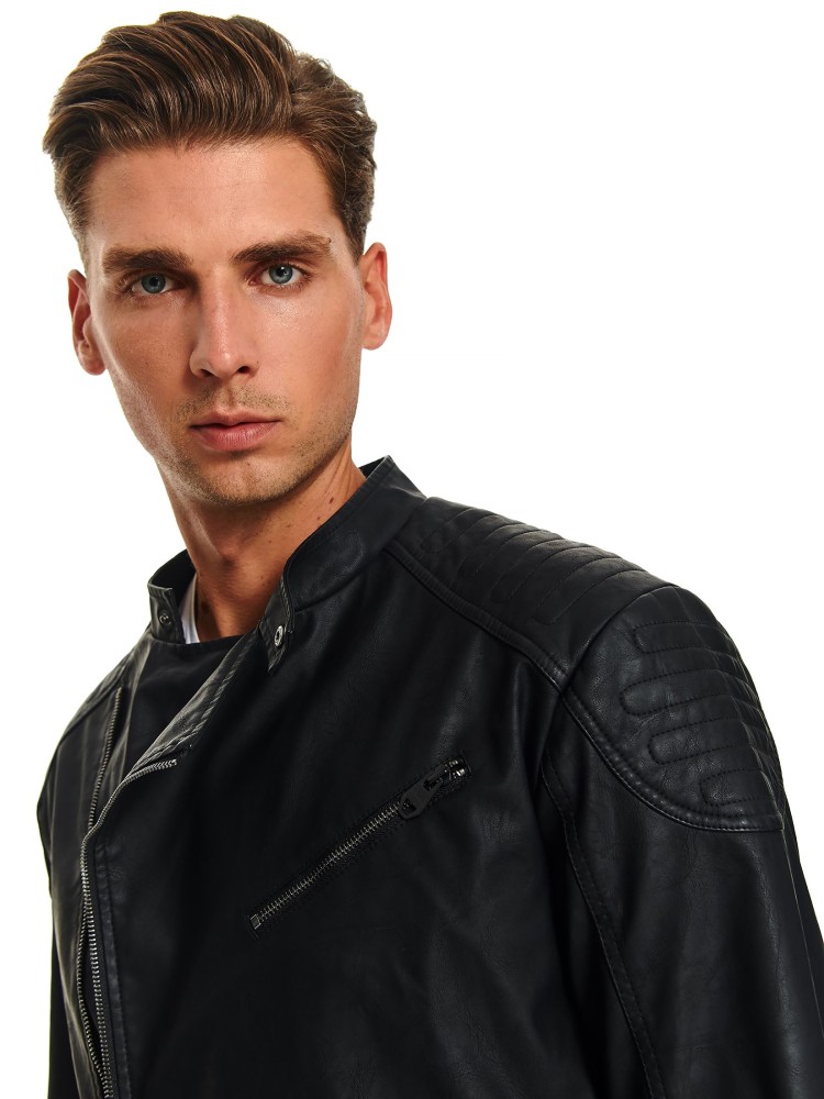 Kurtka typu ramoneska z ekologicznej skóry