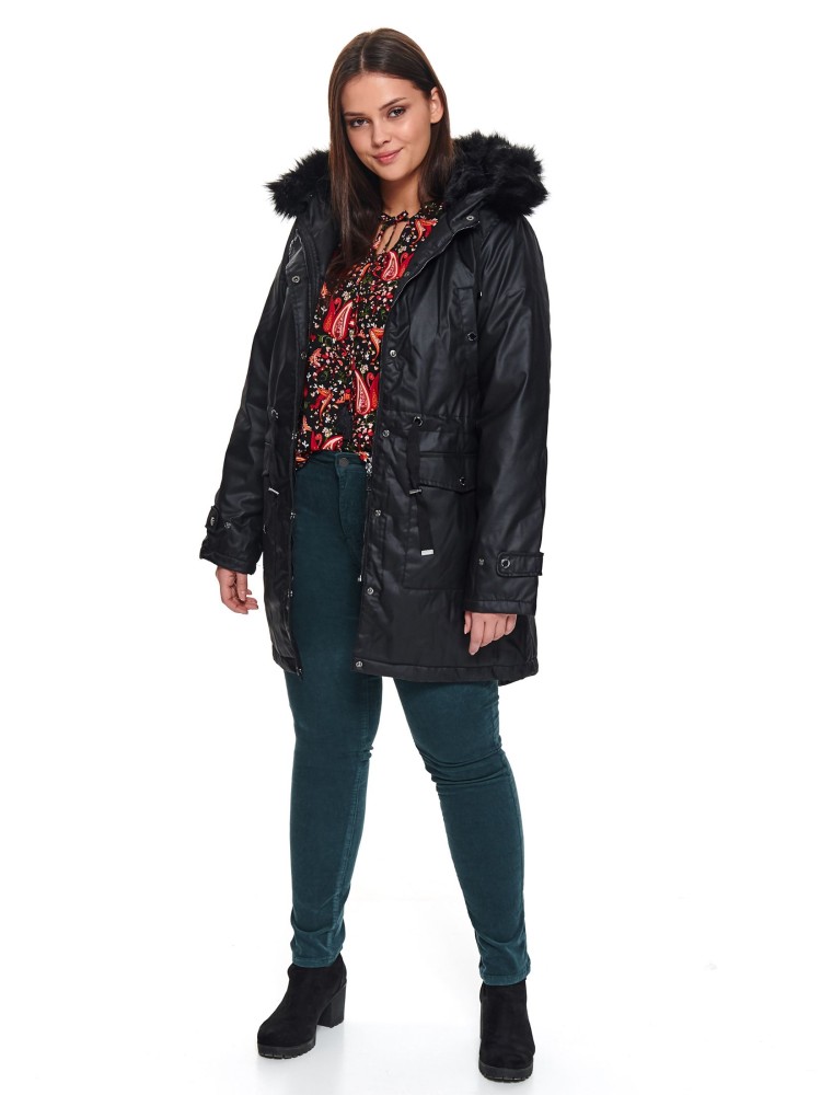 Ocieplana hydrofobowa parka z kapturem i odpinanym futrem