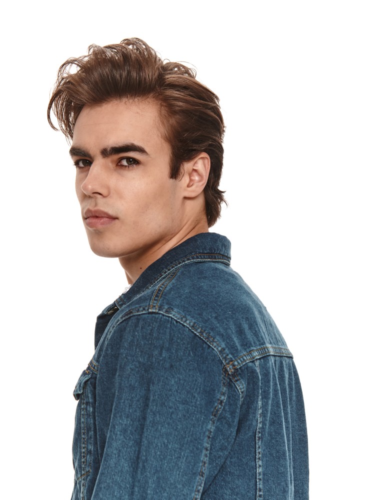 Klasyczna kurtka denim z odpinanym kapturem