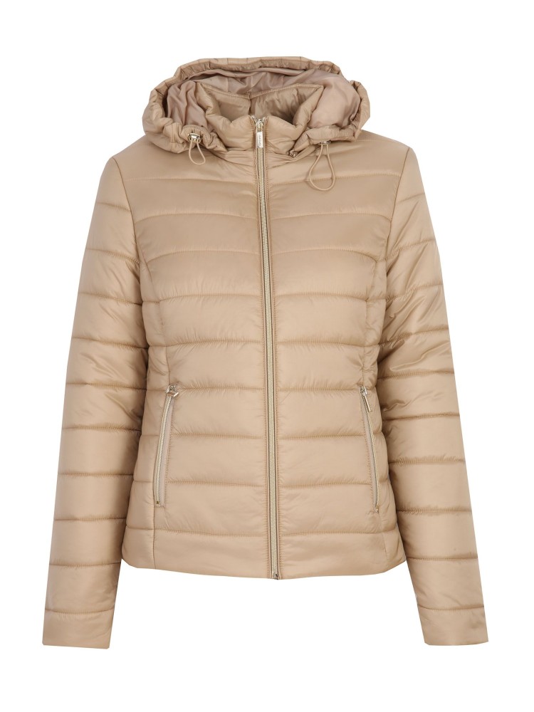 Krótka pikowana kurtka z kapturem Krótka pikowana kurtka z kapturem