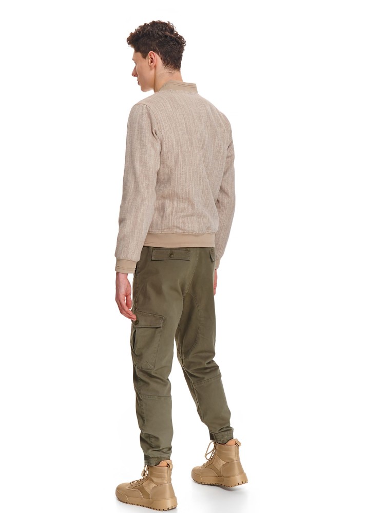 Kurtka lniana typu bomber