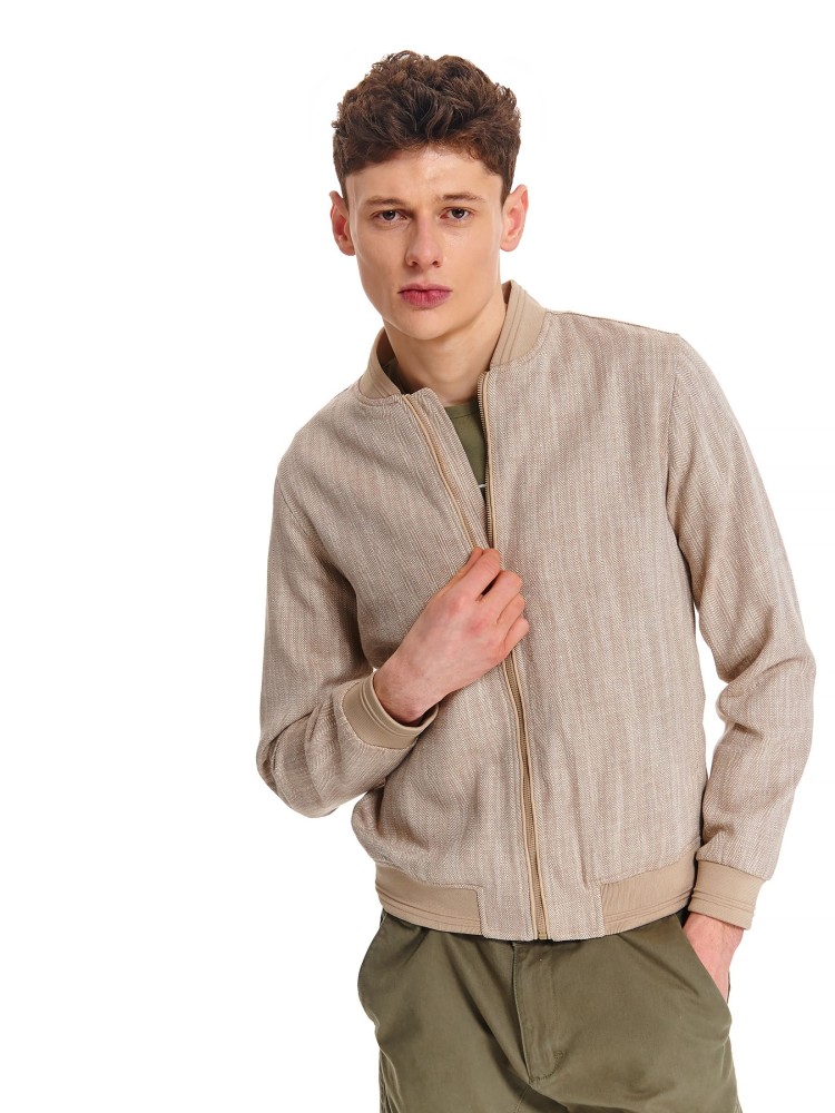 Kurtka lniana typu bomber