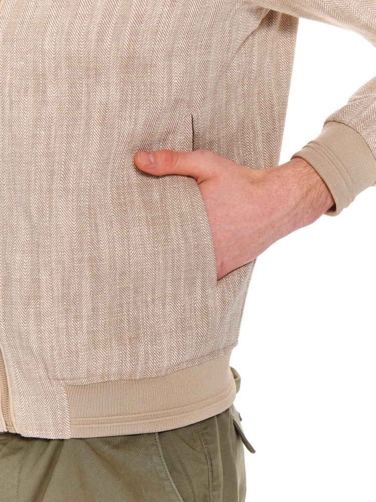 Kurtka lniana typu bomber