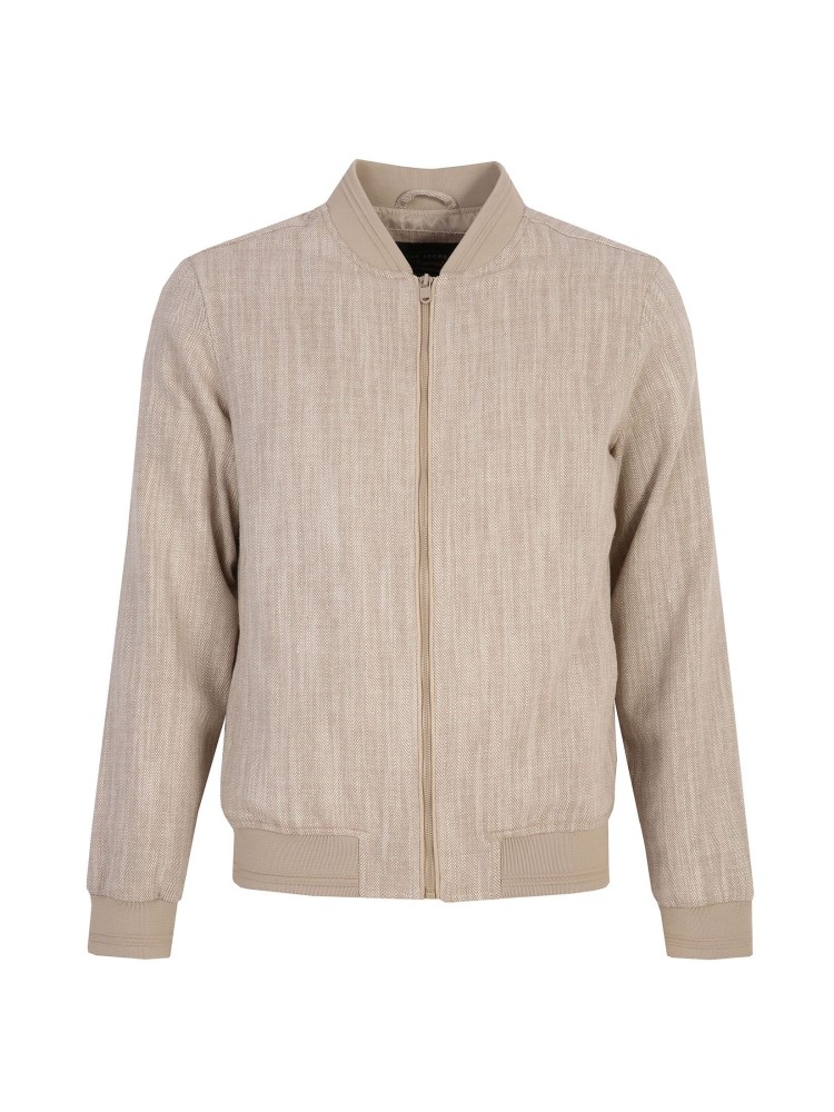 Kurtka lniana typu bomber