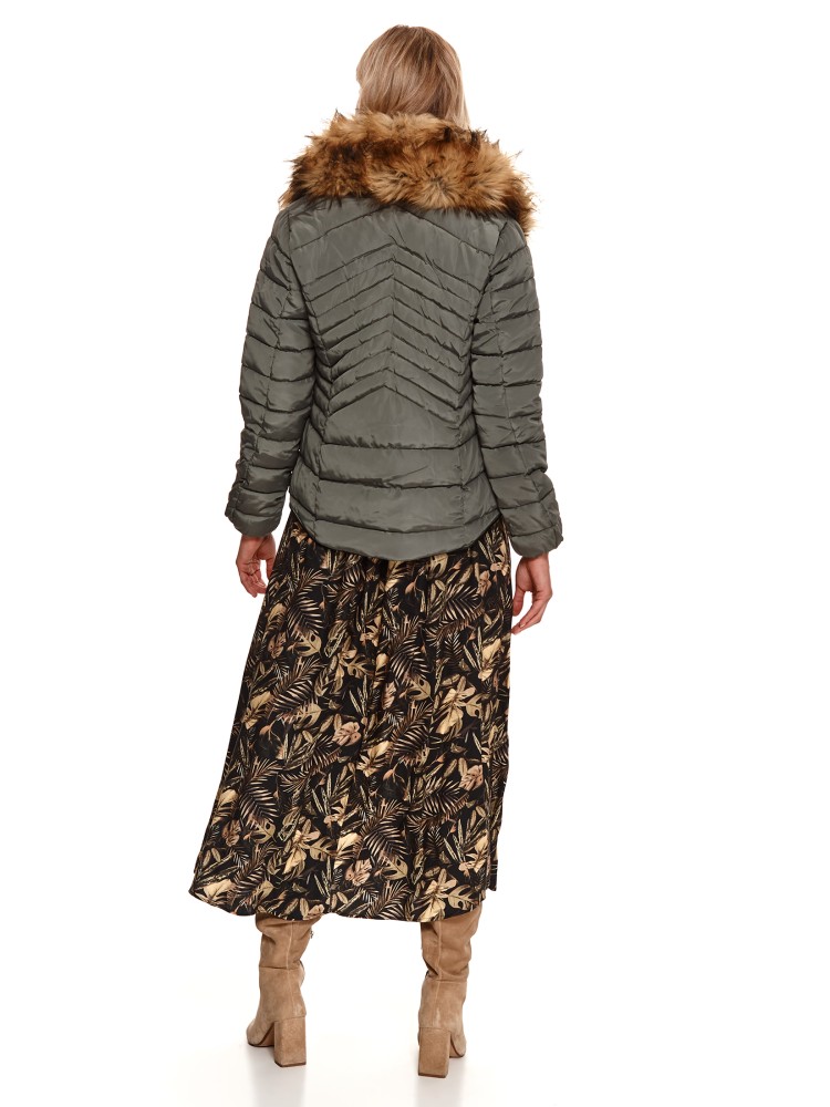 Krótka kurtka damska z futrem