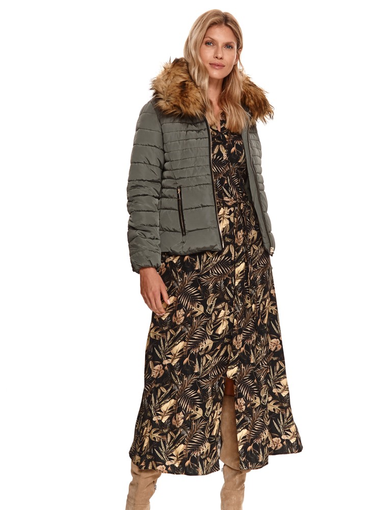 Krótka kurtka damska z futrem