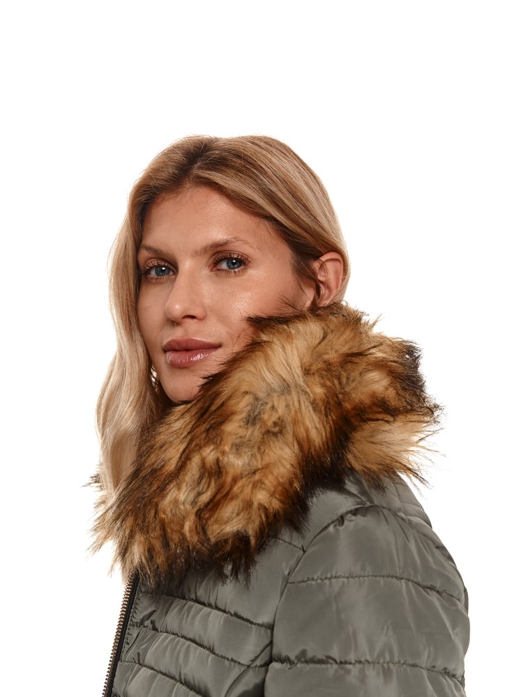 Krótka kurtka damska z futrem