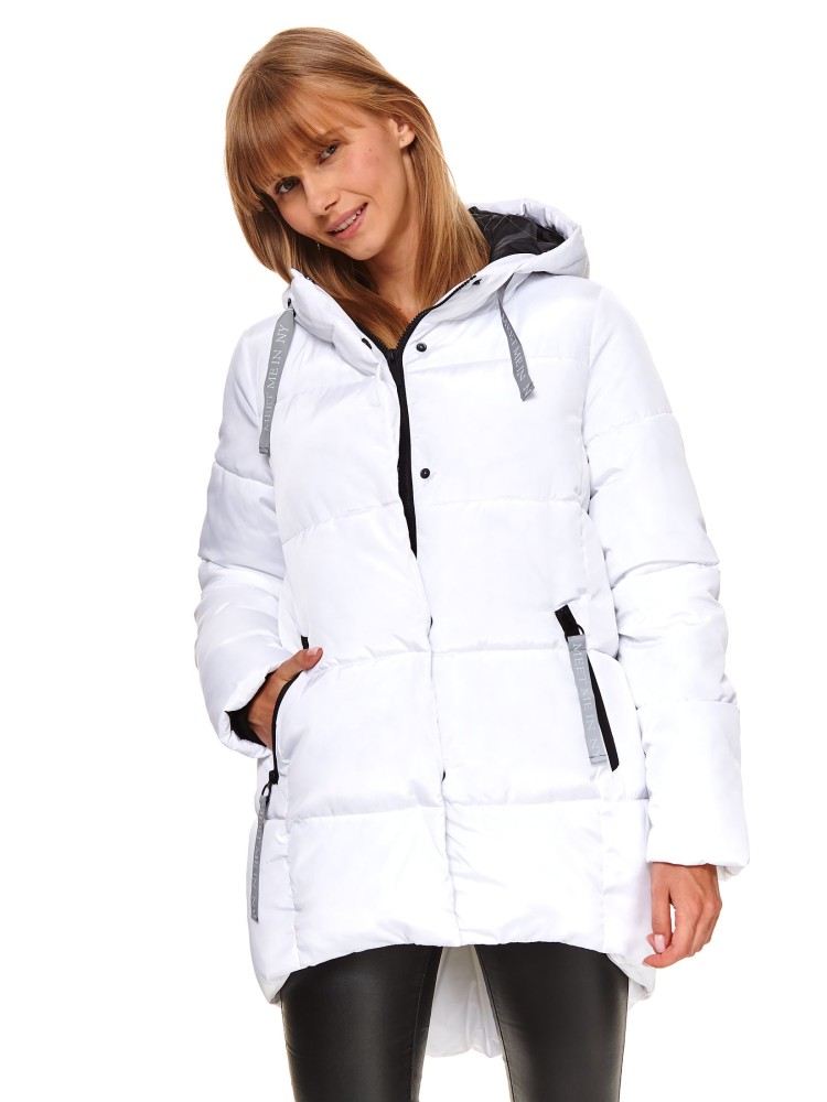 Pikowana kurtka z odblaskowymi taśmami