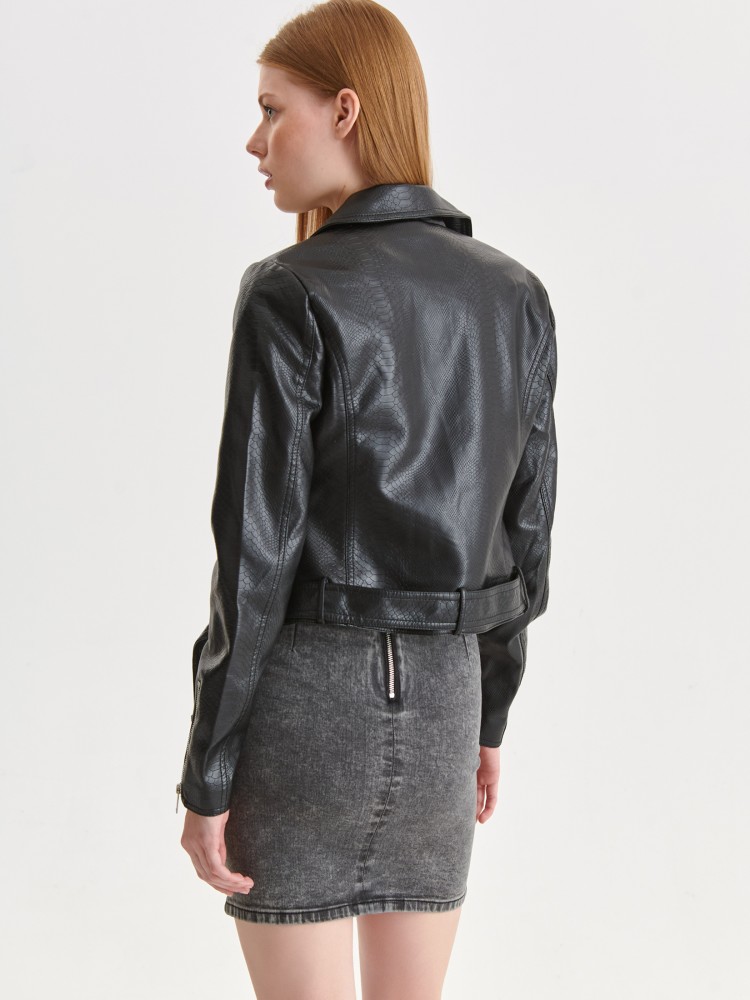 Ramoneska z paskiem ze skóry ekologicznej