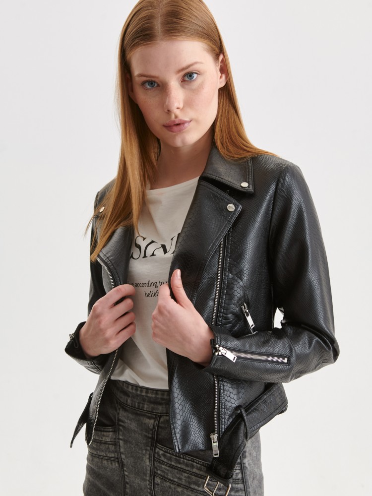 Ramoneska z paskiem ze skóry ekologicznej