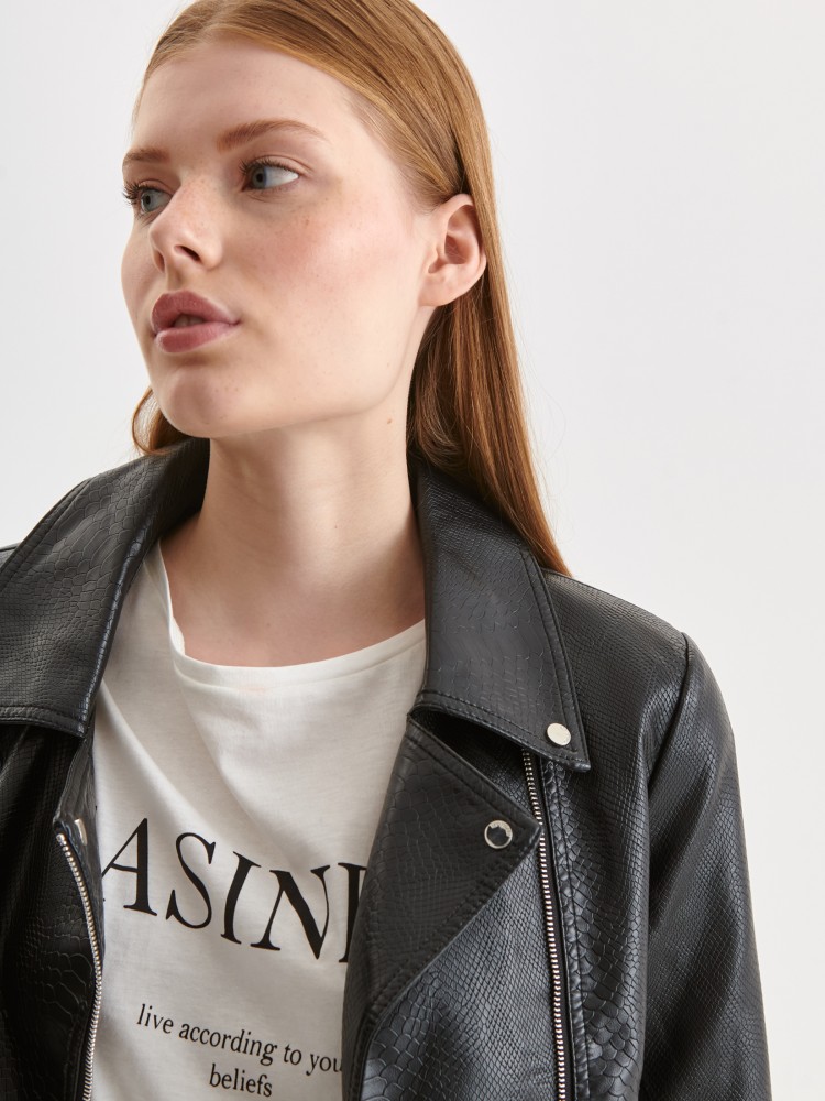 Ramoneska z paskiem ze skóry ekologicznej