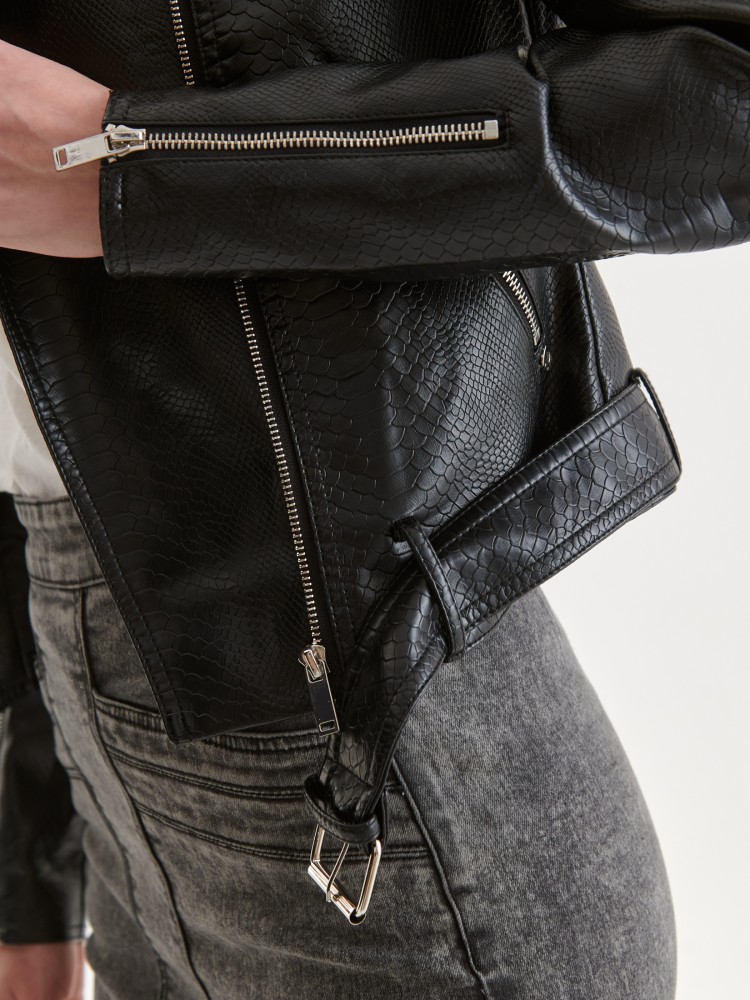 Ramoneska z paskiem ze skóry ekologicznej