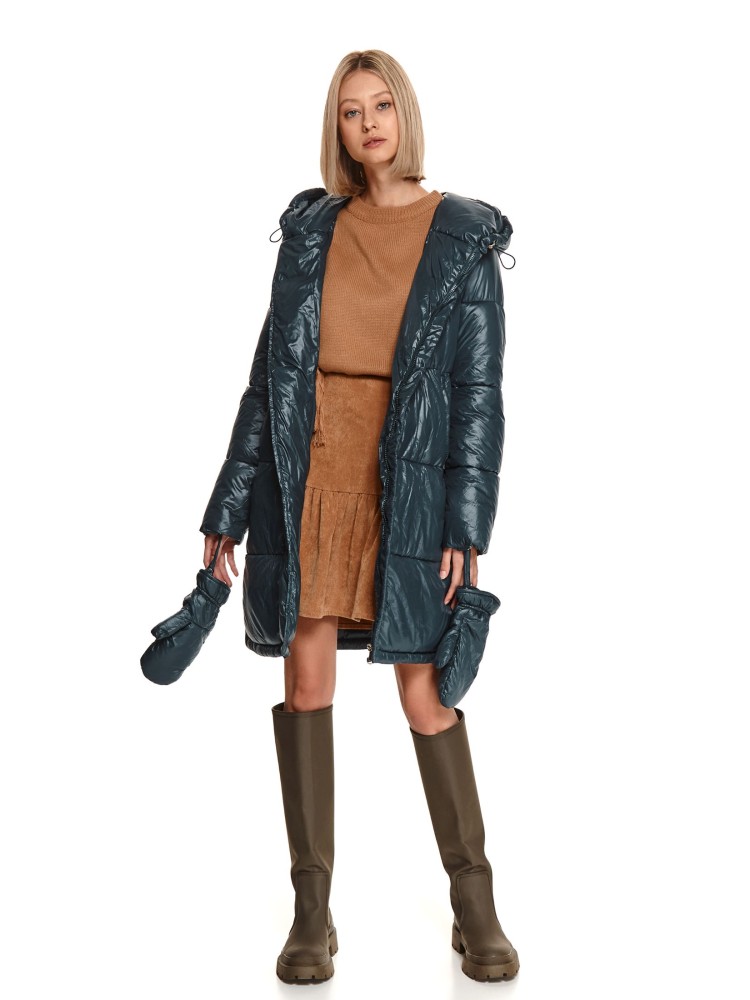 Dłuższa kurtka z rękawiczkami