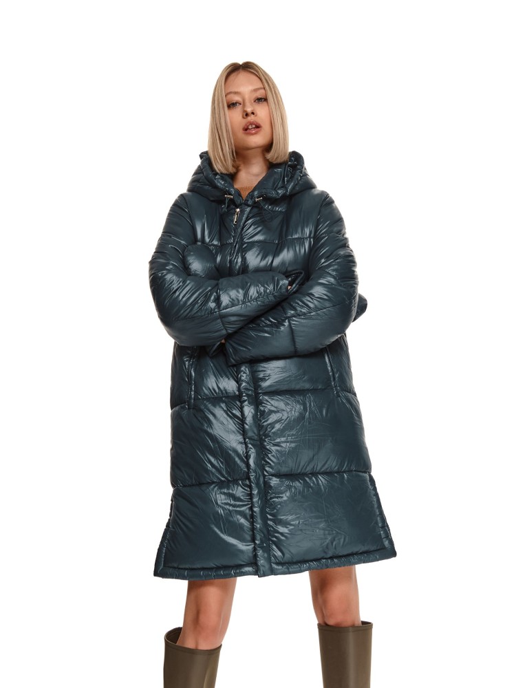 Dłuższa kurtka z rękawiczkami