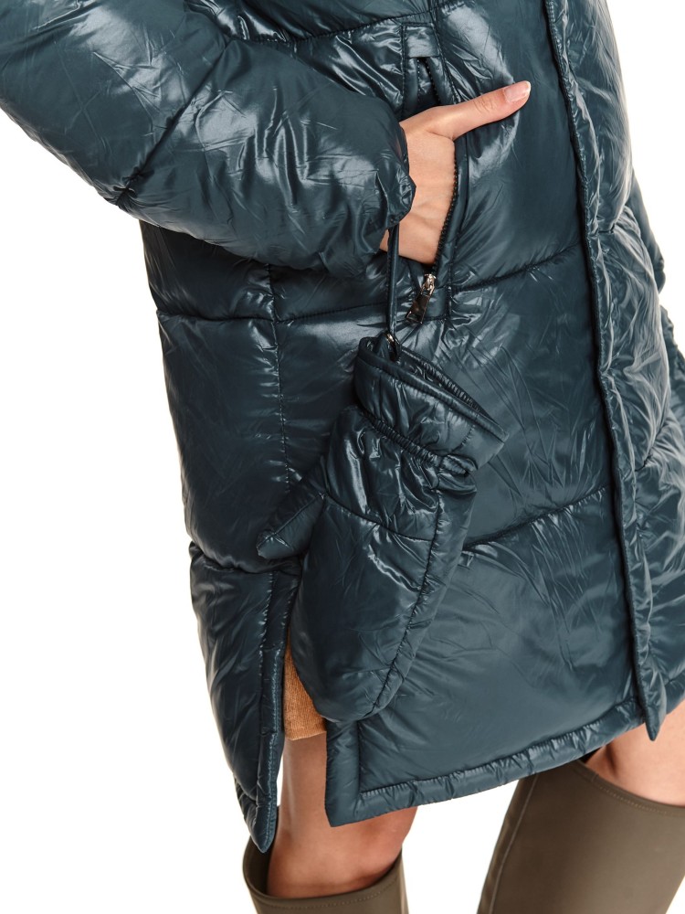 Dłuższa kurtka z rękawiczkami