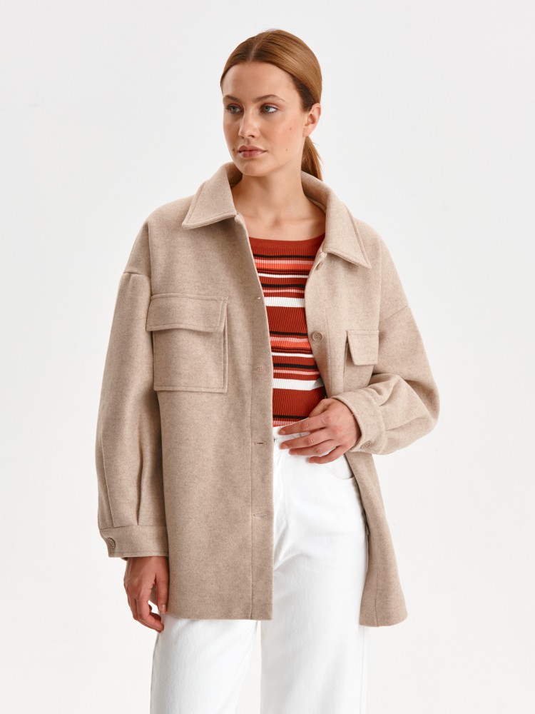 Kurtka koszulowa z mięsistej tkaniny