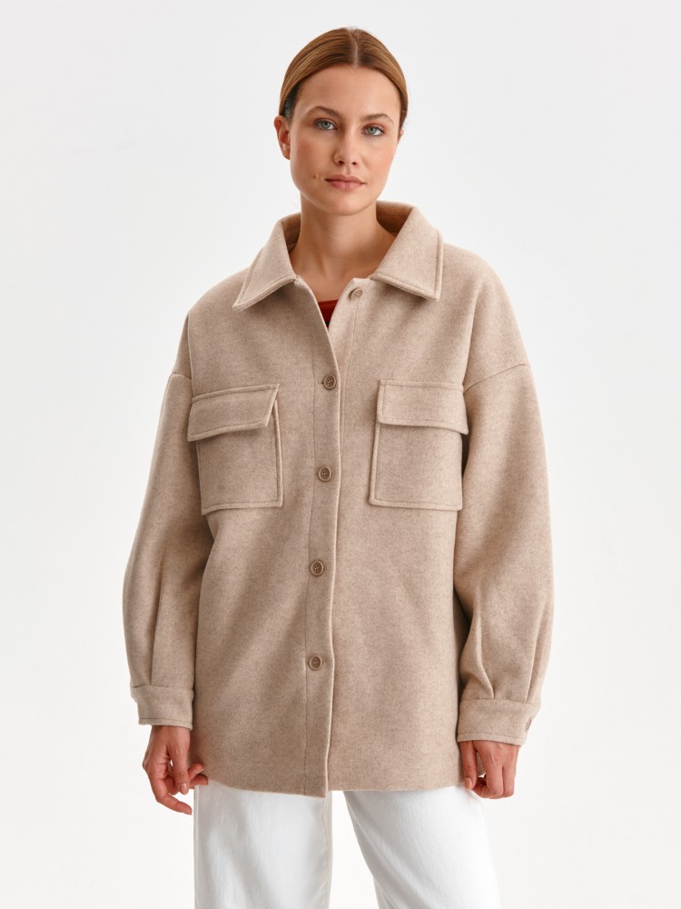 Kurtka koszulowa z mięsistej tkaniny