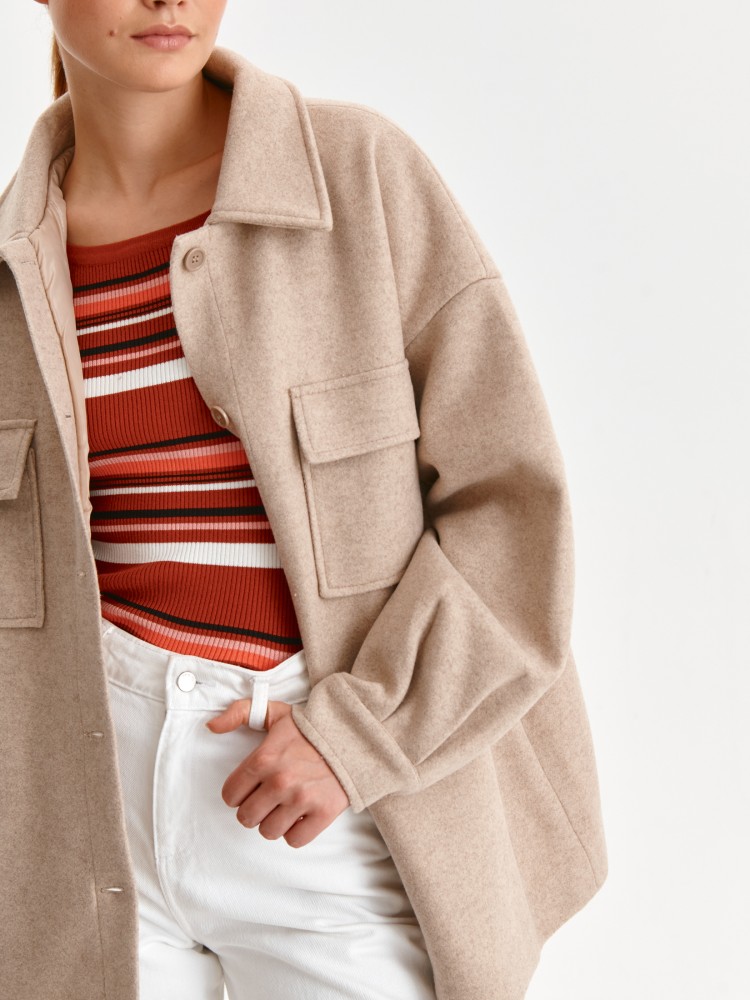 Kurtka koszulowa z mięsistej tkaniny