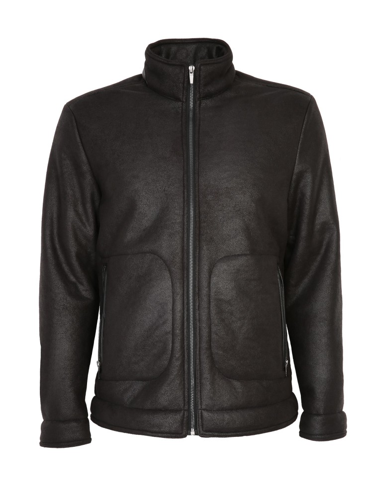 Krótki kożuch ze stójką