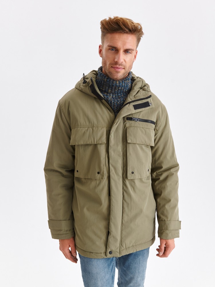 Kurtka parka z tkaniny hydrofobowej