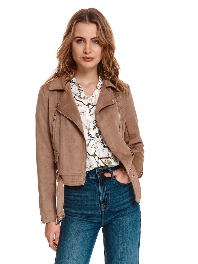 Ramoneska z paskiem z eko zamszu