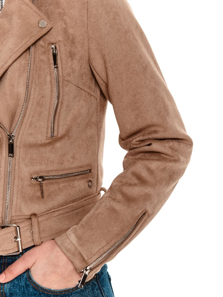 Ramoneska z paskiem z eko zamszu