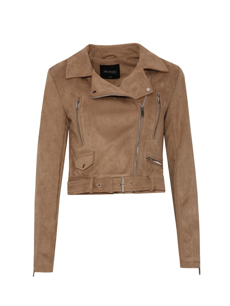 Ramoneska z paskiem z eko zamszu