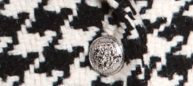 Krótka kurtka w pepitkę