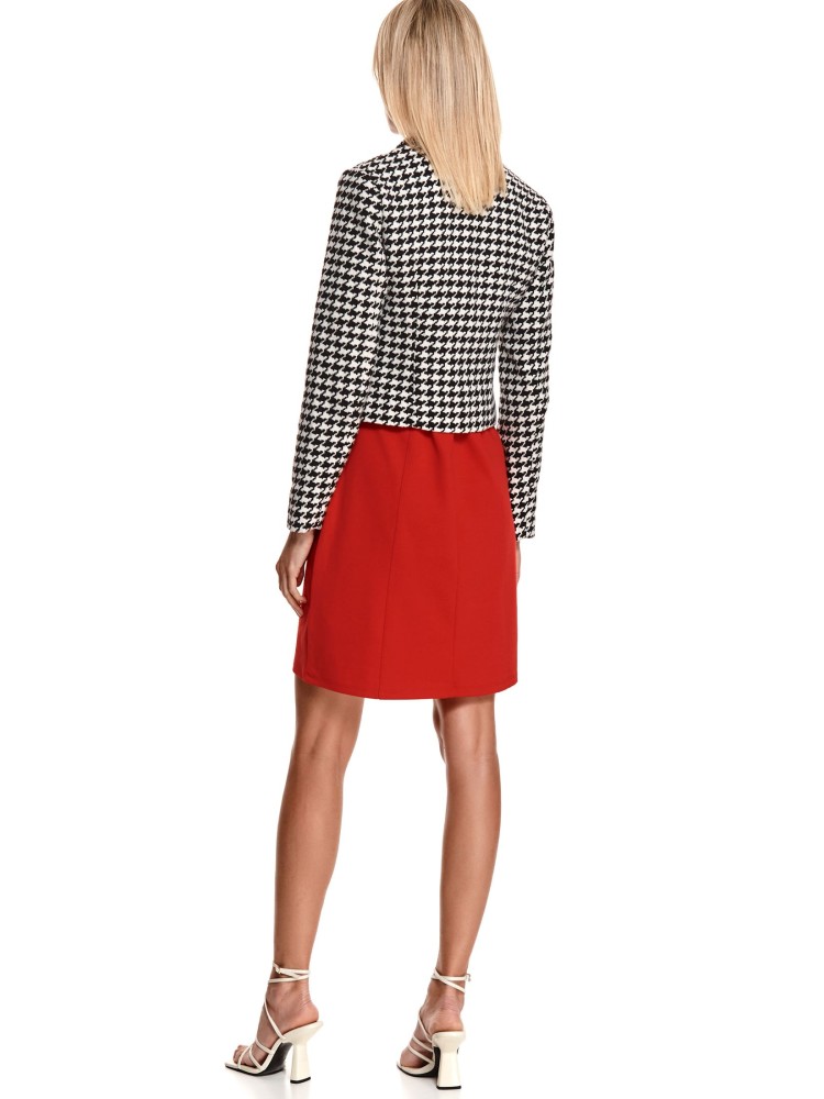 Krótka kurtka w pepitkę