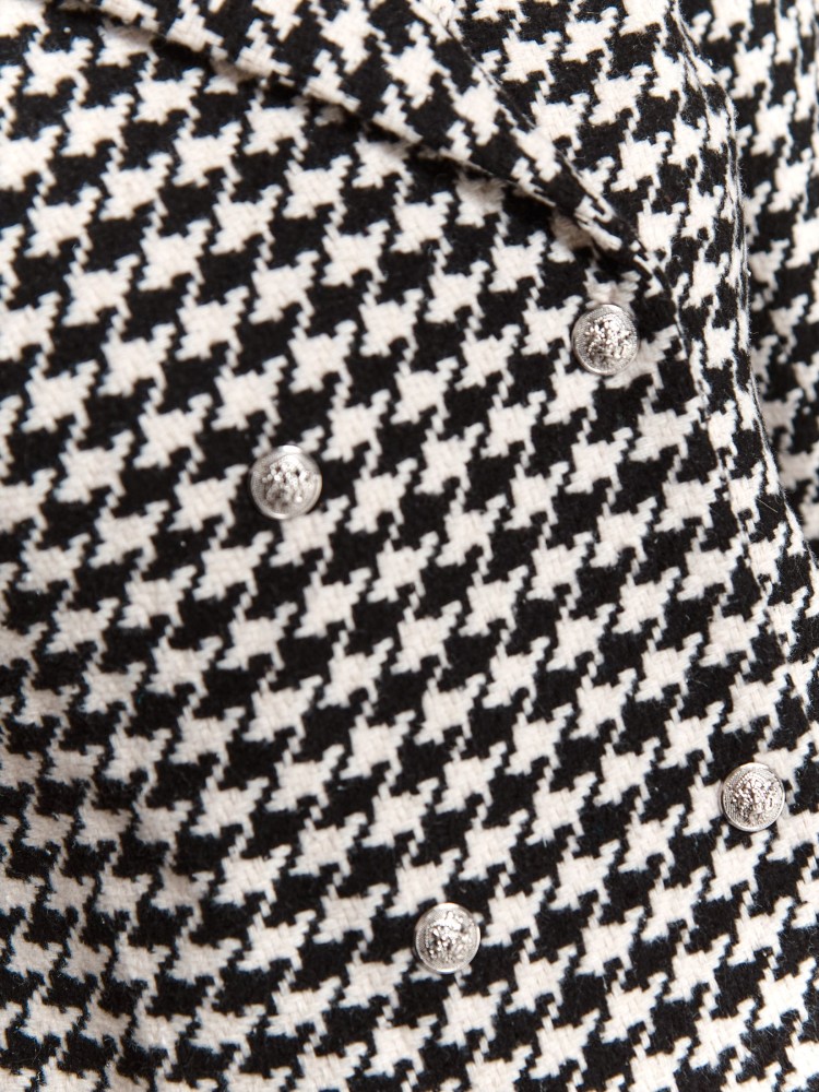 Krótka kurtka w pepitkę