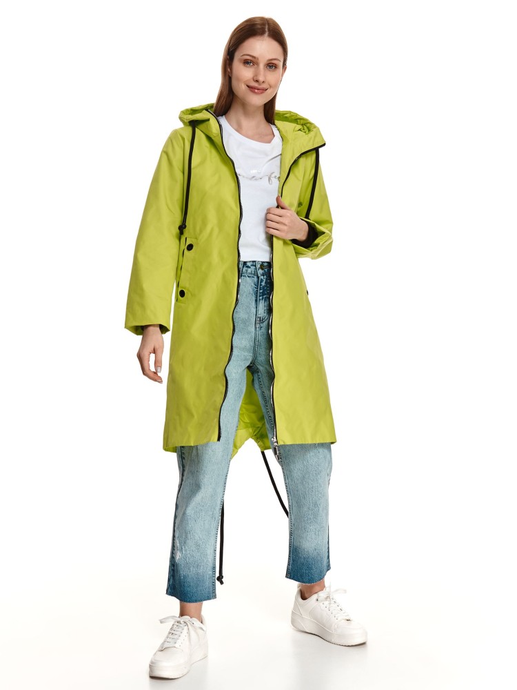 Neonowa kurtka z kapturem