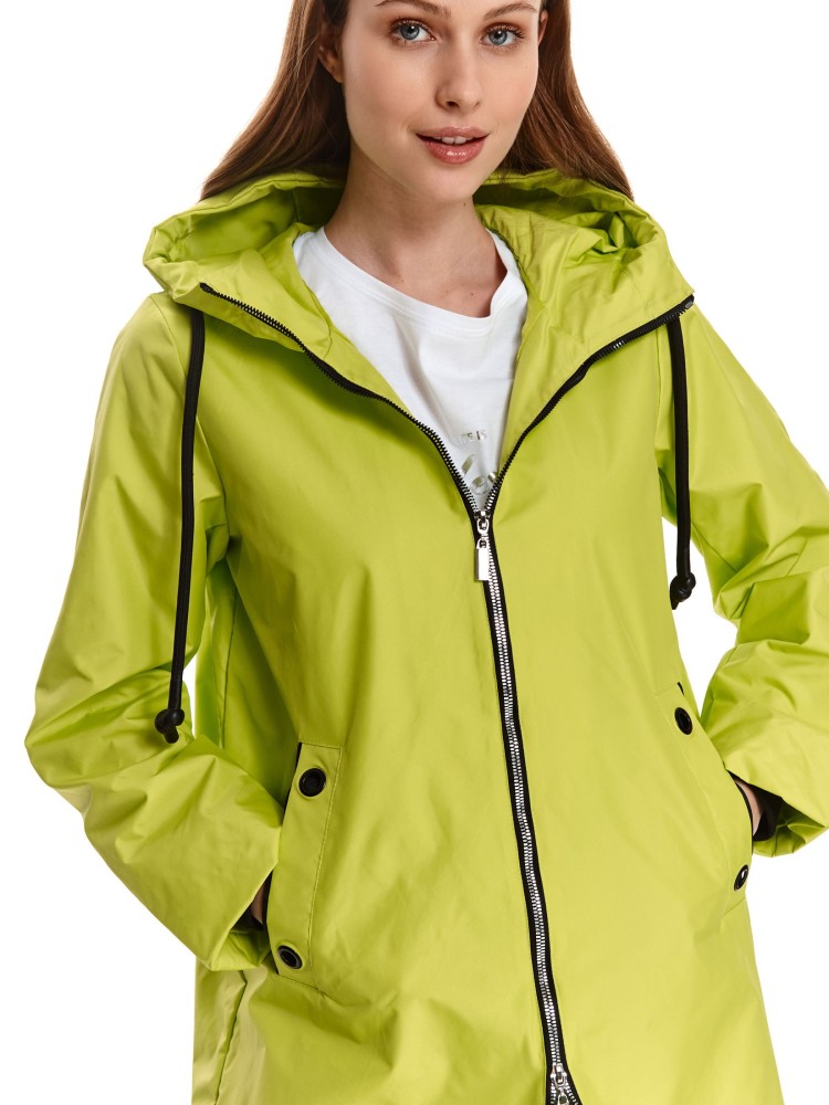 Neonowa kurtka z kapturem