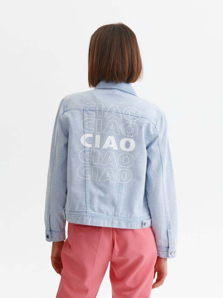 Krótka jeansowa kurtka damska 