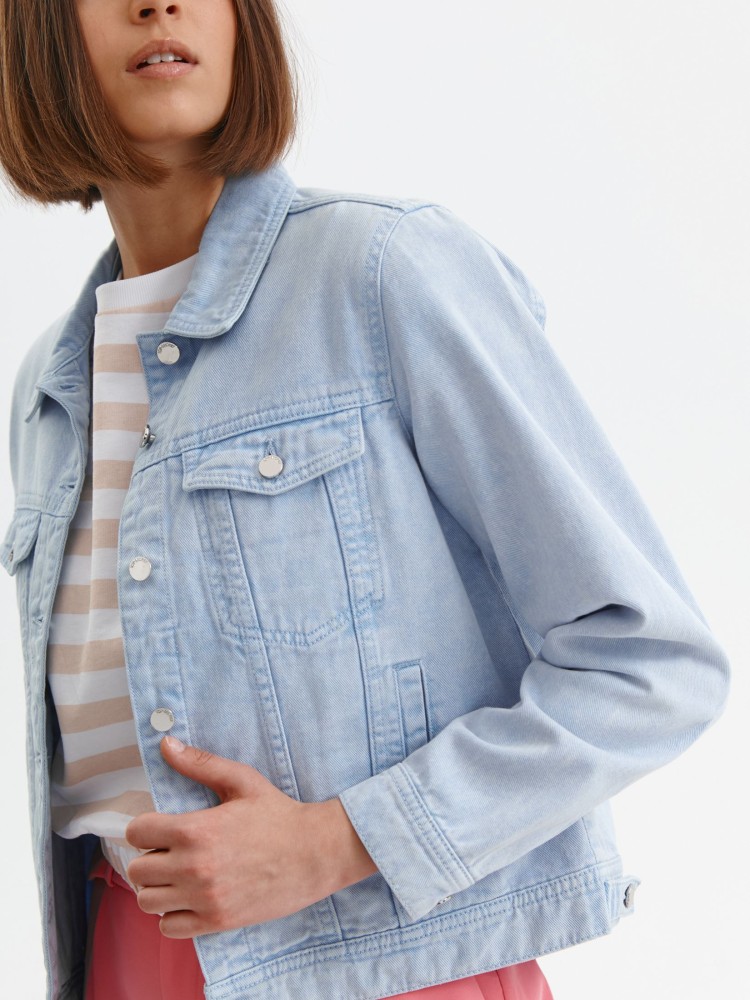 Krótka jeansowa kurtka damska 