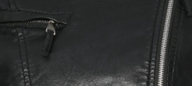 Ramoneska ze stójką z ekoskóry