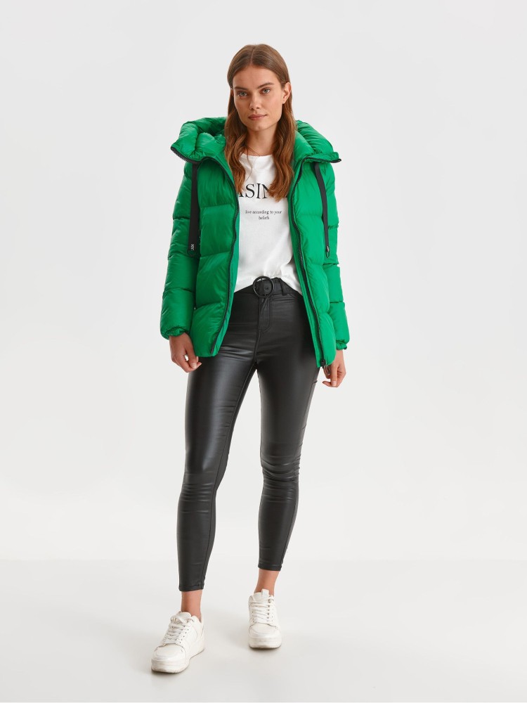 Krótka kurtka zimowa z kapturem Krótka kurtka zimowa z kapturem