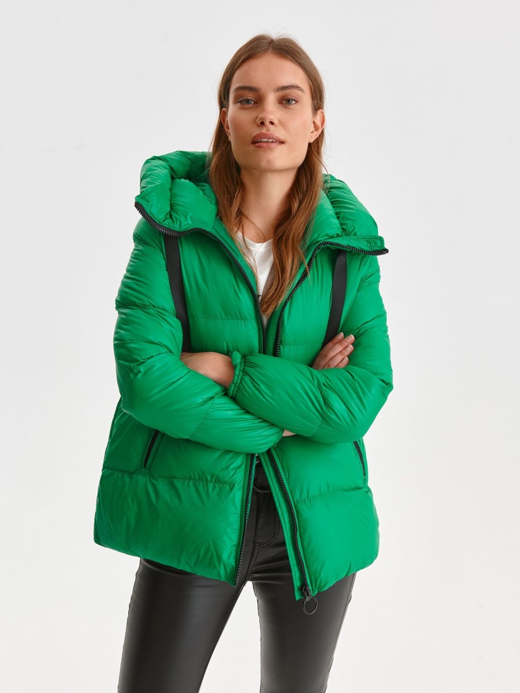 Krótka kurtka zimowa z kapturem Krótka kurtka zimowa z kapturem