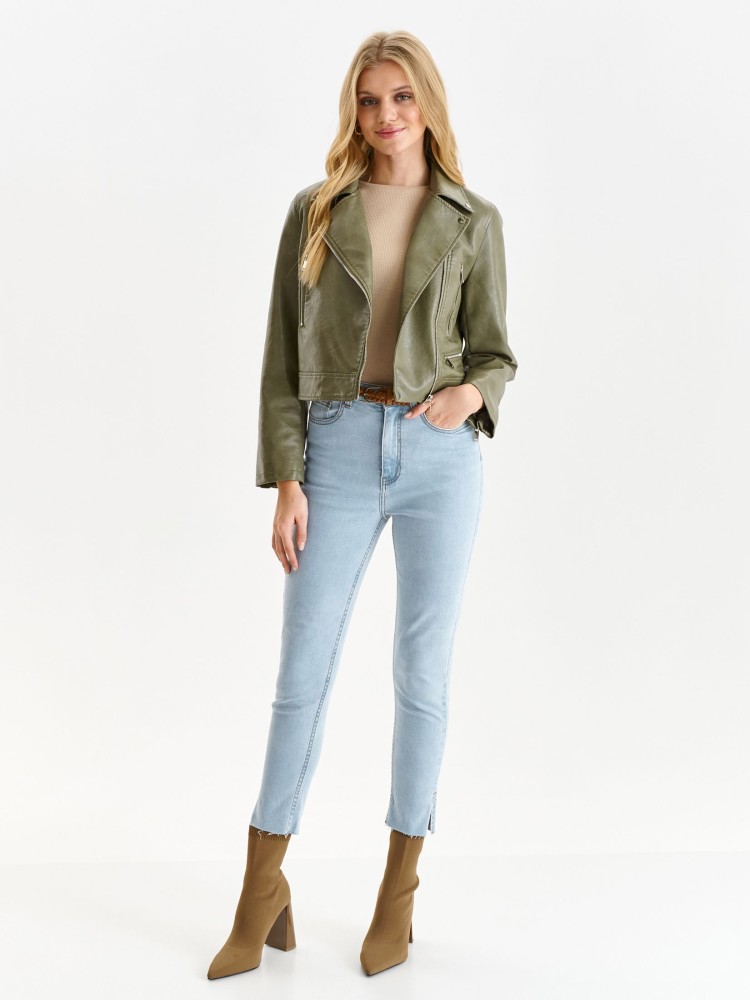 Krótka kurtka z imitacji skóry