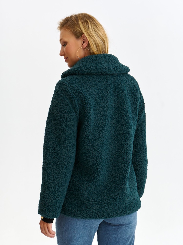 Płaszcz damski z tkaniny boucle 