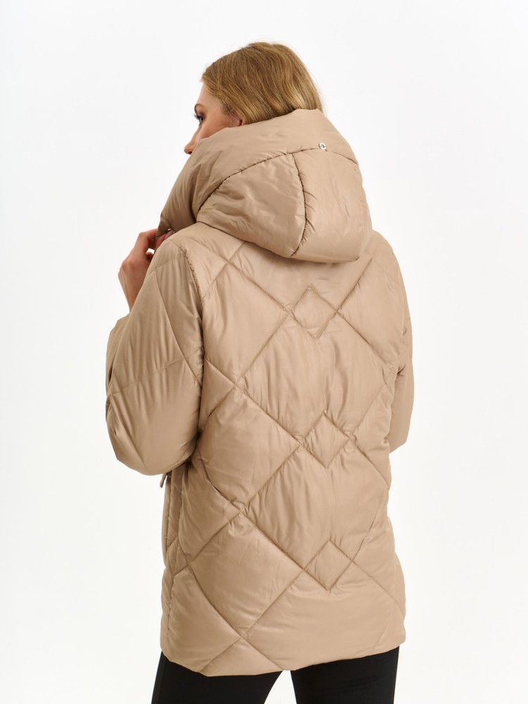 Pikowana kurtka ze stójką i kapturem Pikowana kurtka ze stójką i kapturem