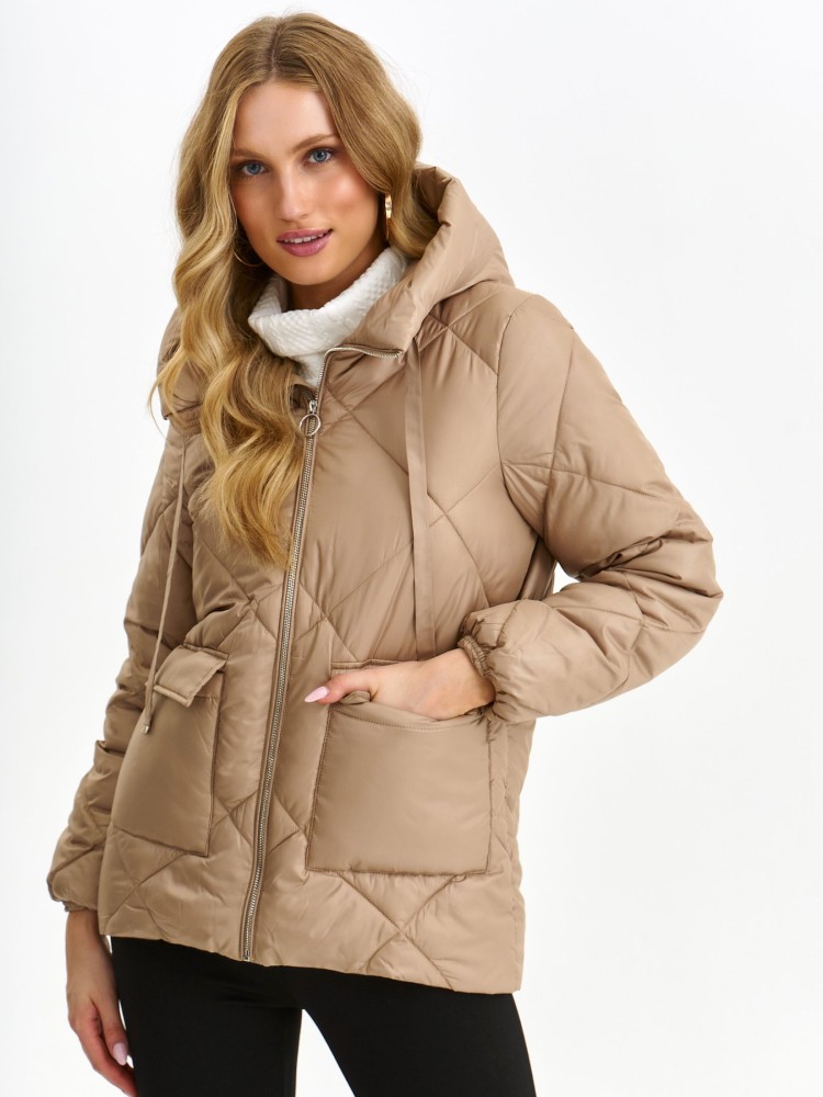 Pikowana kurtka ze stójką i kapturem Pikowana kurtka ze stójką i kapturem