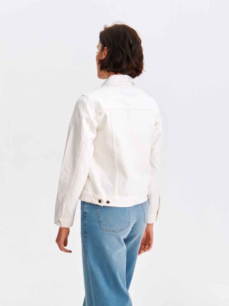 Jeansowa biała kurtka damska Jeansowa biała kurtka damska