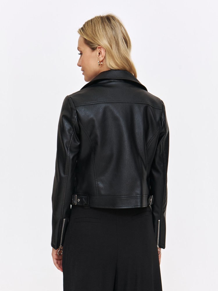 Krótka czarna ramoneska damska Krótka czarna ramoneska damska