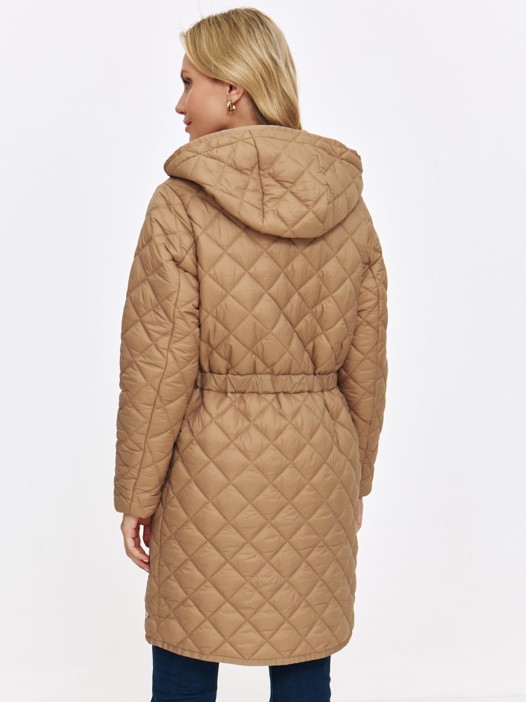 Pikowana beżowa kurtka damska Pikowana beżowa kurtka damska