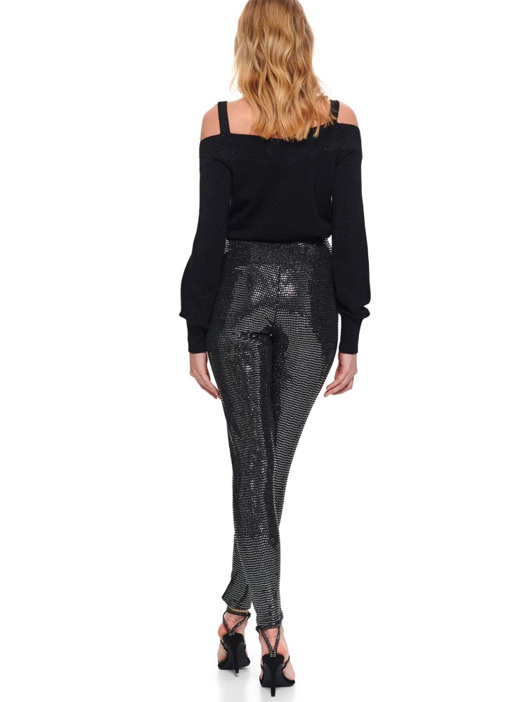 Połyskujące legginsy z cekinami