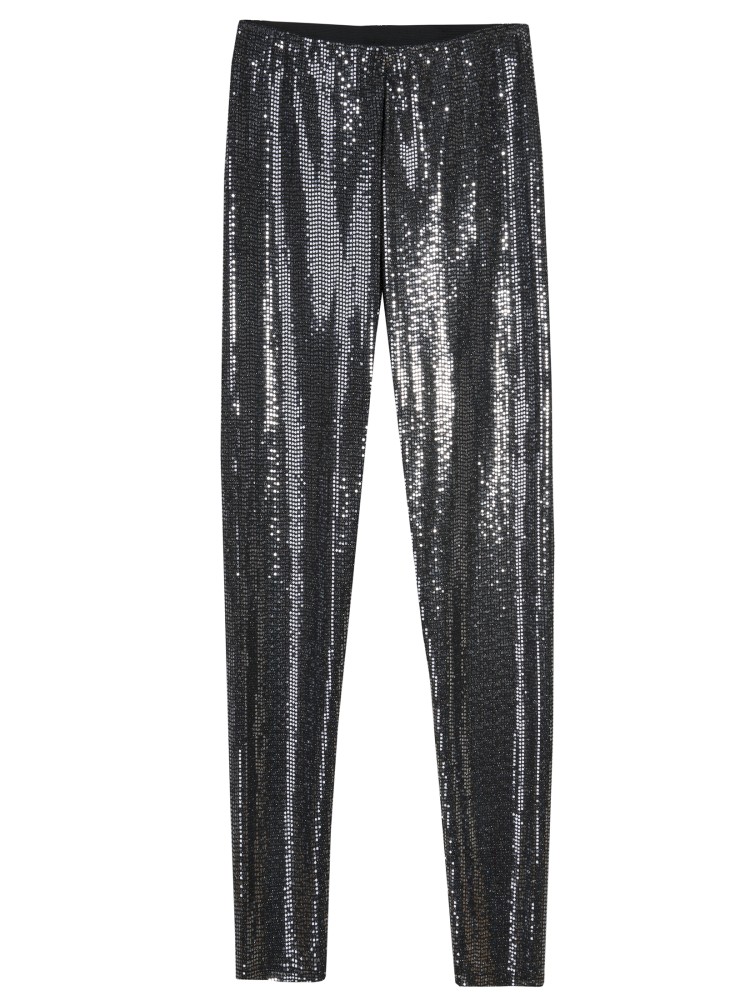 Połyskujące legginsy z cekinami