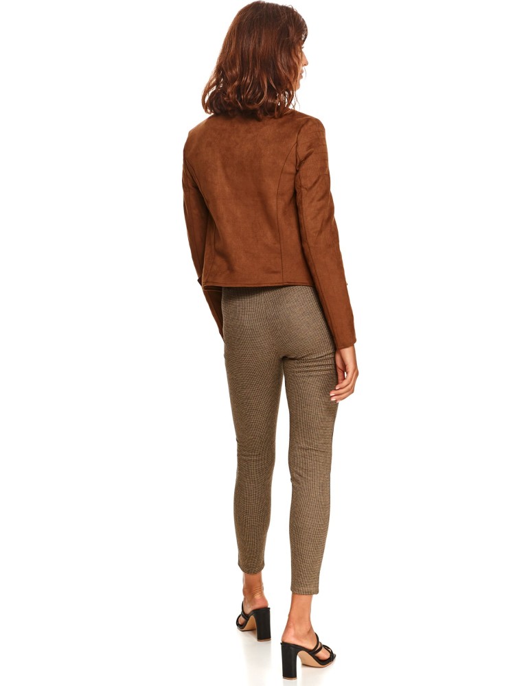 Legginsy w pepitkę z gumą w pasie