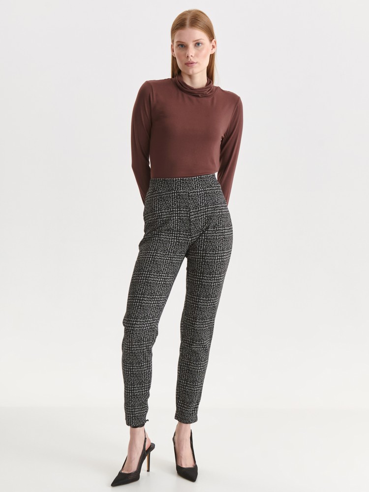 Legginsy w kratę z gumą w pasie Legginsy w kratę z gumą w pasie