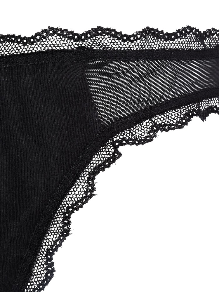 Figi damskie z koronkową lamówką